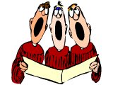 Three choir singers